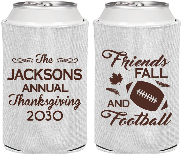 Personalized Thanksgiving Can Coolers - Football | 260031