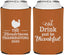 Personalized Thanksgiving Can Coolers - Eat Drink Thankful | 260036