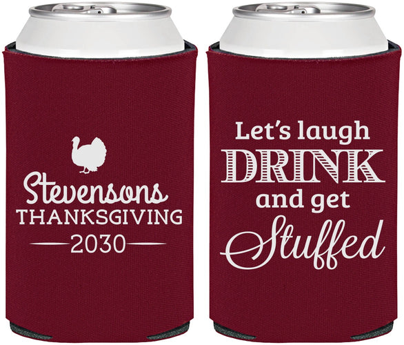 Personalized Thanksgiving Can Coolers - Turkey Stuffed | 260037