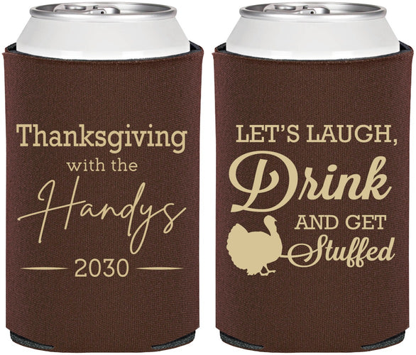 Personalized Thanksgiving Can Coolers - Turkey Stuffed | 260038