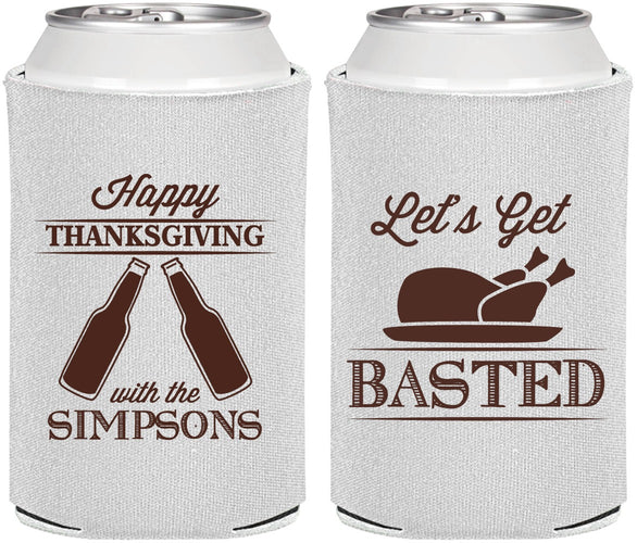 Personalized Thanksgiving Can Coolers - Lets Get Basted | 260039