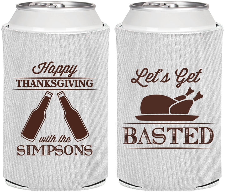 Personalized Thanksgiving Can Coolers - Lets Get Basted | 260039