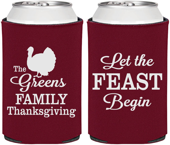 Personalized Thanksgiving Can Coolers - Let The Feast Begin | 260041