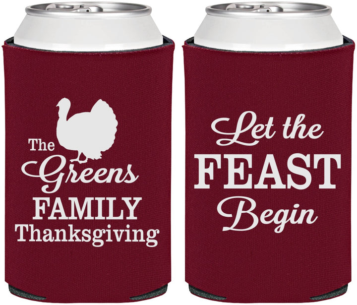 Personalized Thanksgiving Can Coolers - Let The Feast Begin | 260041