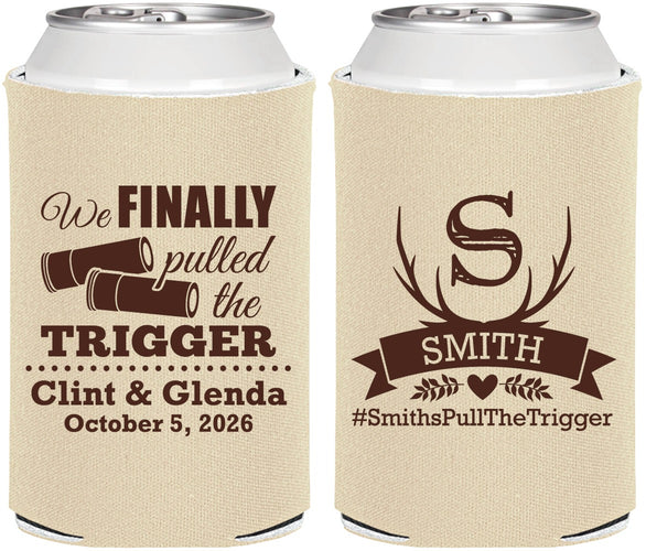 Personalized Wedding Can Coolers - Finally Pull The Trigger | 264