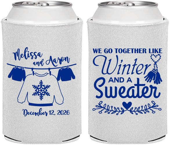 Personalized Wedding Can Coolers - Christmas Sweater | 265