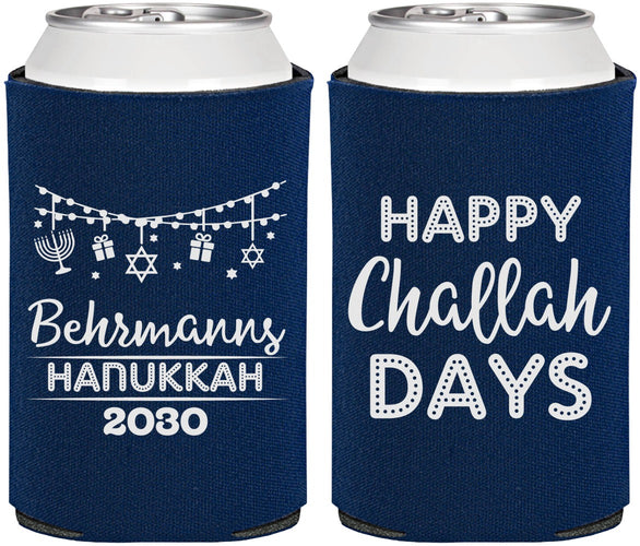 Personalized Hanukkah Can Coolers - Challah Days | 270003