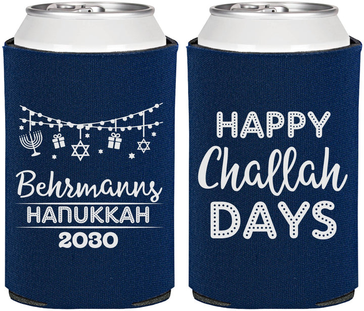 Personalized Hanukkah Can Coolers - Challah Days | 270003