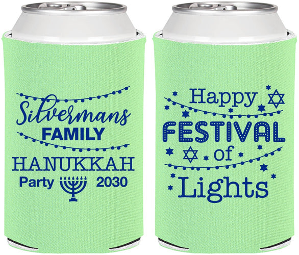 Personalized Hanukkah Can Coolers - Festival Of Lights | 270006