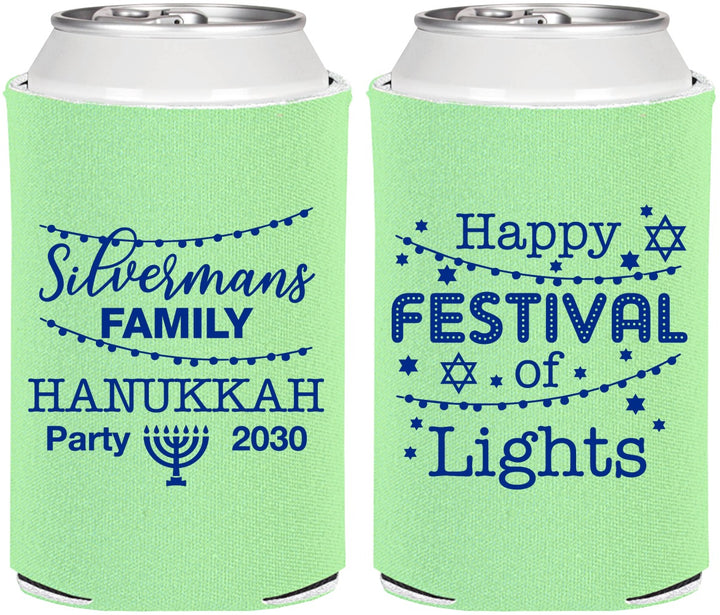 Personalized Hanukkah Can Coolers - Festival Of Lights | 270006