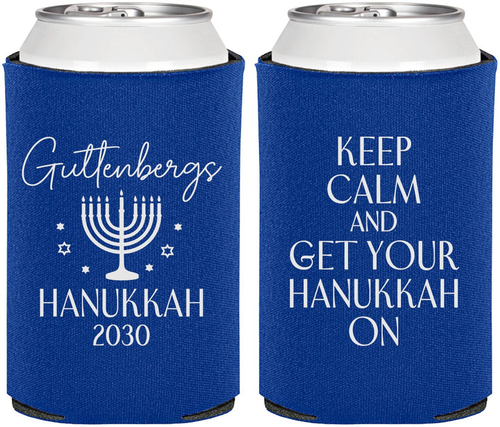 Personalized Hanukkah Can Coolers - Menorah | 270008