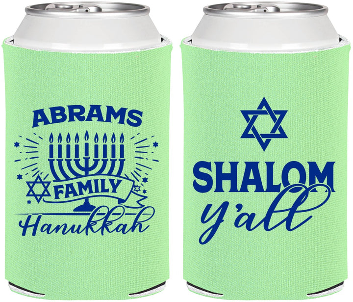 Personalized Hanukkah Can Coolers - Shalom | 270014