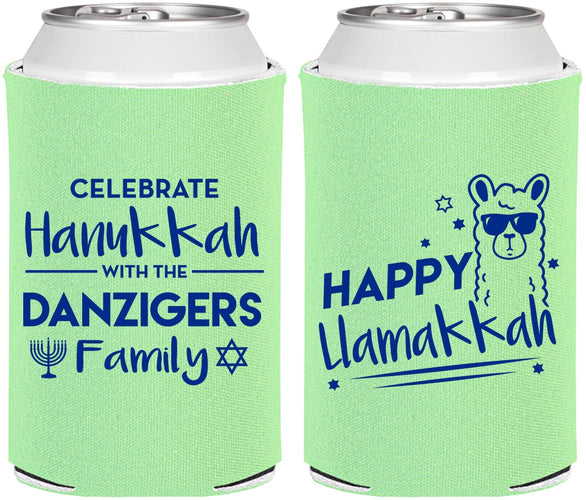Personalized Hanukkah Can Coolers - Llamakkah | 270018