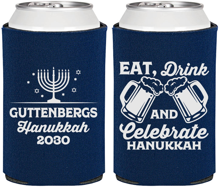 Personalized Hanukkah Can Coolers - Menorah | 270023