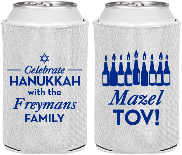 Personalized Hanukkah Can Coolers - Mazel Tov | 270025
