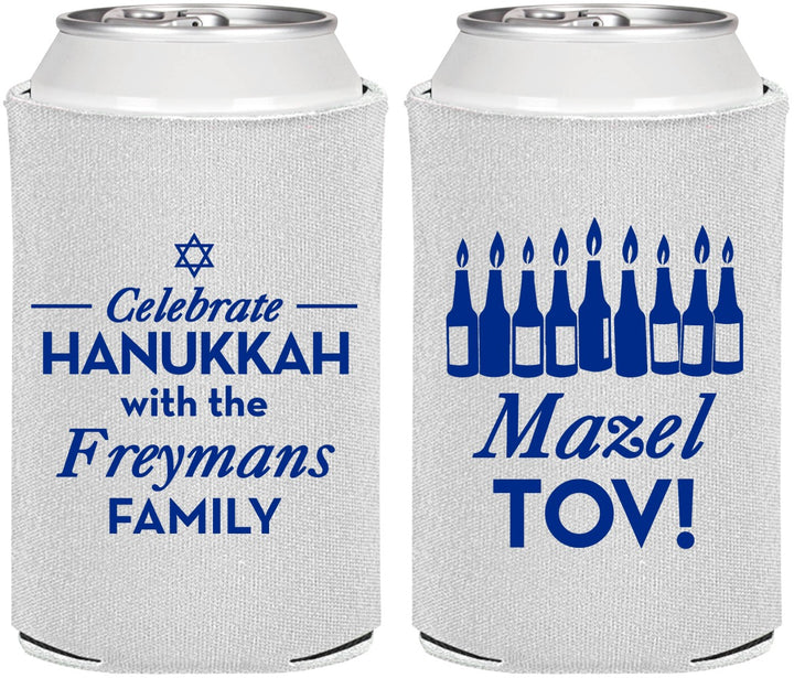 Personalized Hanukkah Can Coolers - Mazel Tov | 270025