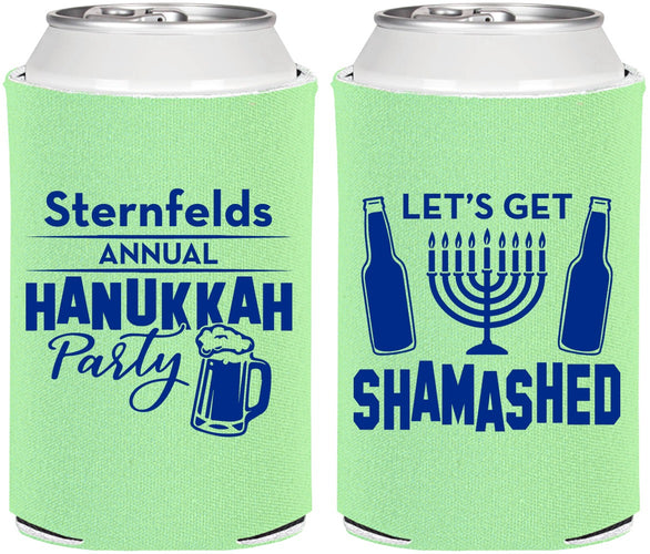 Personalized Hanukkah Can Coolers - Menorah | 270026