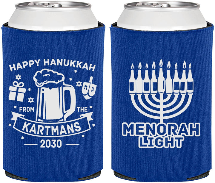 Personalized Hanukkah Can Coolers - Menorah | 270028