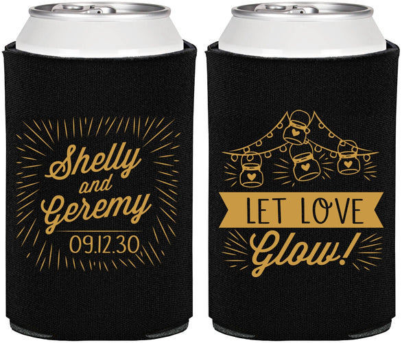 Personalized Wedding Can Coolers - Let Love Glow | 273