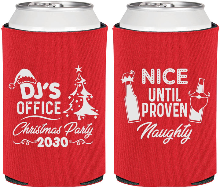 Personalized Christmas Can Coolers - Naughty Or Nice | 280000