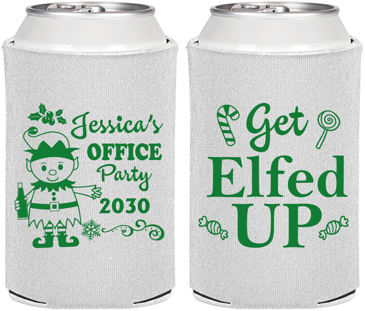 Personalized Christmas Can Coolers - Lets Get Elfed Up | 280007