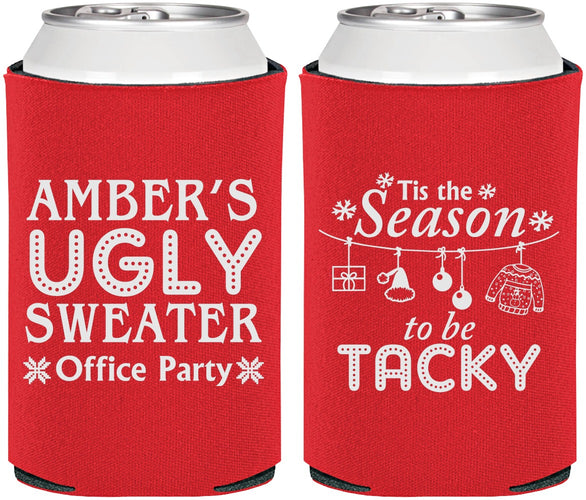 Personalized Christmas Can Coolers - Til The Season To Be Tacky | 280020