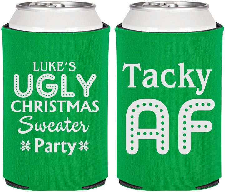 Personalized Christmas Can Coolers - Tacky Af | 280021