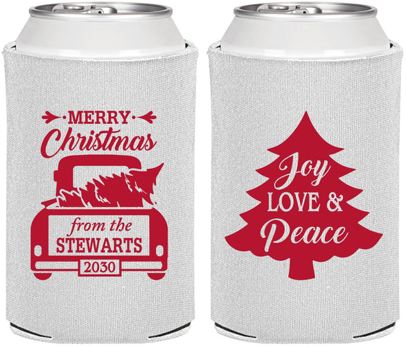 Personalized Christmas Can Coolers - Christmas Tree | 280026
