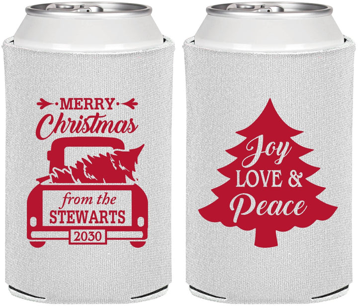 Personalized Christmas Can Coolers - Christmas Tree | 280026