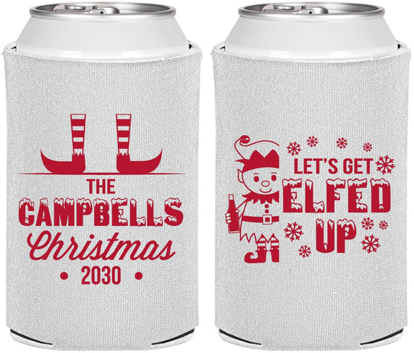 Personalized Christmas Can Coolers - Lets Get Elfed Up | 280038