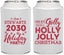 Personalized Christmas Can Coolers - Holly Jolly | 280046