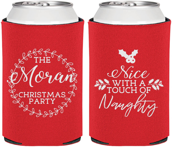 Personalized Christmas Can Coolers - Touch Of Naughty | 280048