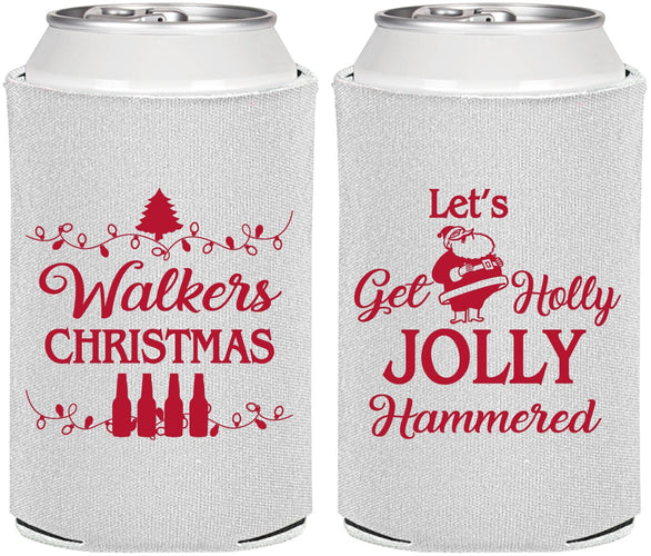 Personalized Christmas Can Coolers - Let Is Snow | 280050