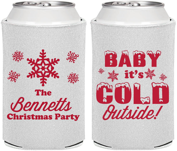 Personalized Christmas Can Coolers - Joy To The World | 280054