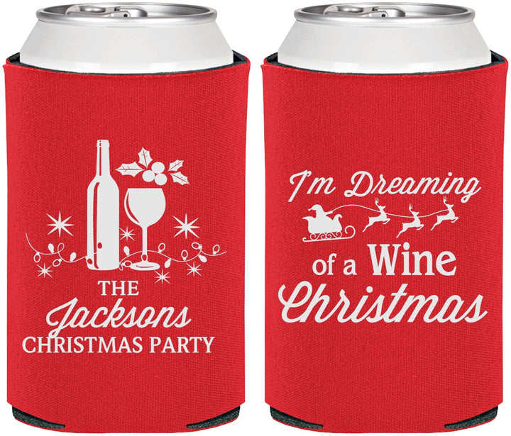 Personalized Christmas Can Coolers - Bah Hum Bug | 280056