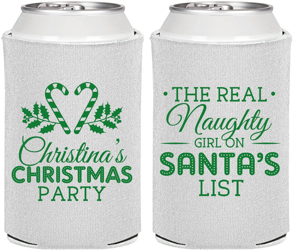 Personalized Christmas Can Coolers - Naughty List | 280059