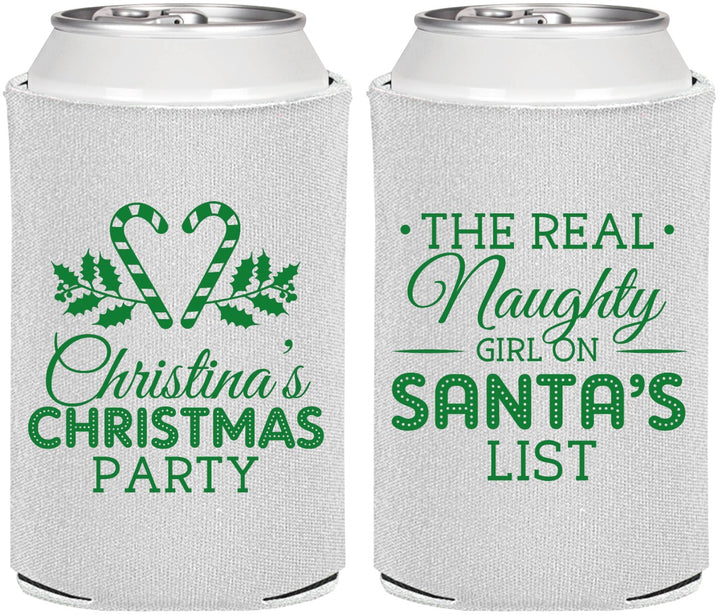 Personalized Christmas Can Coolers - Naughty List | 280059