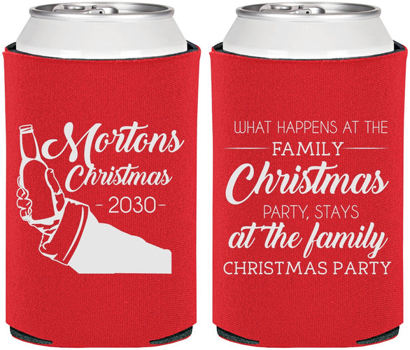Personalized Christmas Can Coolers - Santa Claus | 280060