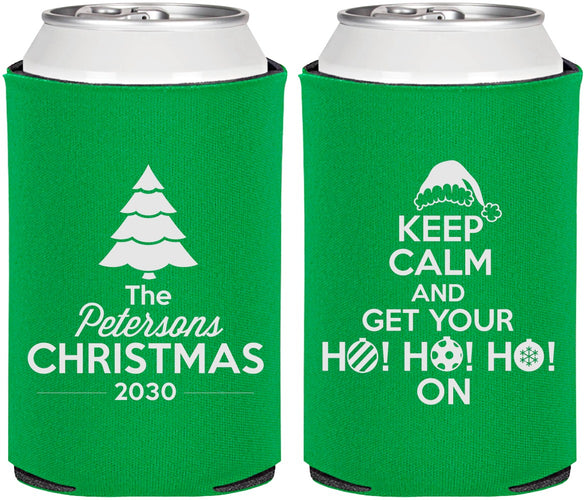 Personalized Christmas Can Coolers - Ho Ho Ho | 280061