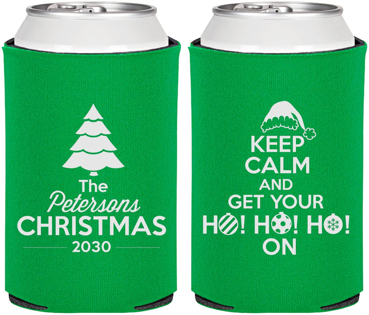Personalized Christmas Can Coolers - Ho Ho Ho | 280061