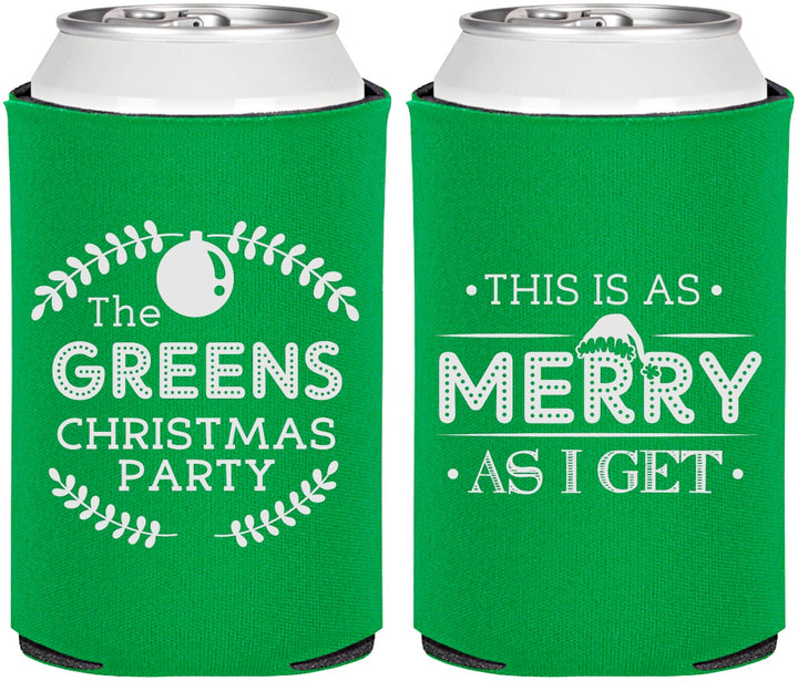 Personalized Christmas Can Coolers - Merry As I Get | 280065