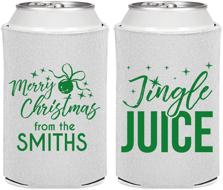 Personalized Christmas Can Coolers - Jingle Juice | 280067