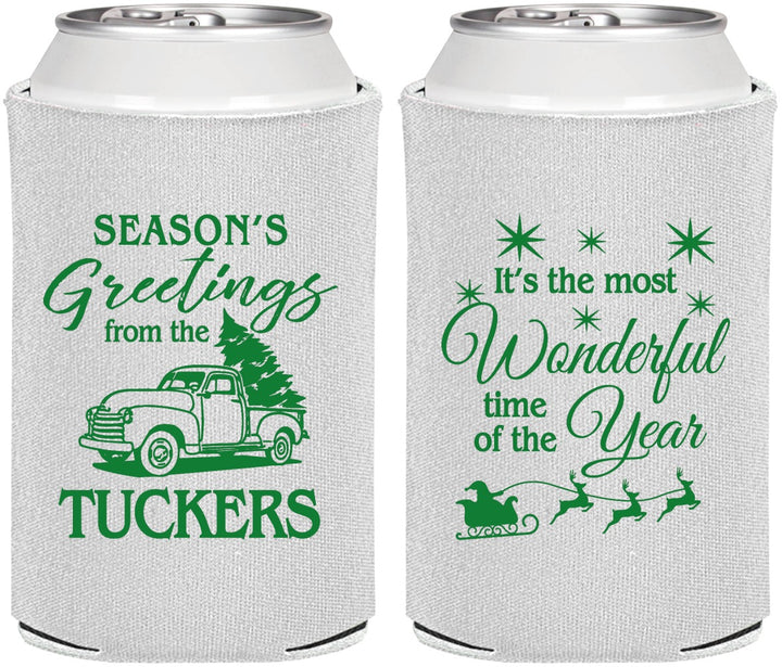 Personalized Christmas Can Coolers - Season Greetings | 280071