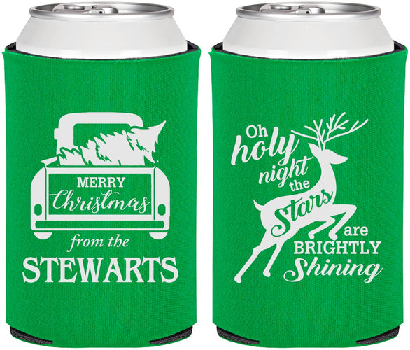 Personalized Christmas Can Coolers - Tree | 280073