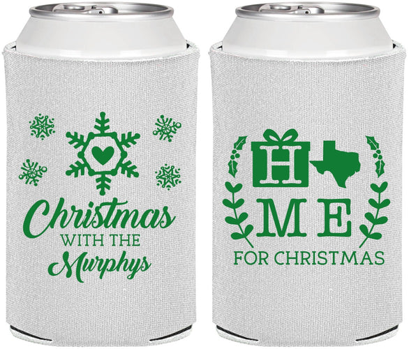 Personalized Christmas Can Coolers - Texas | 280075