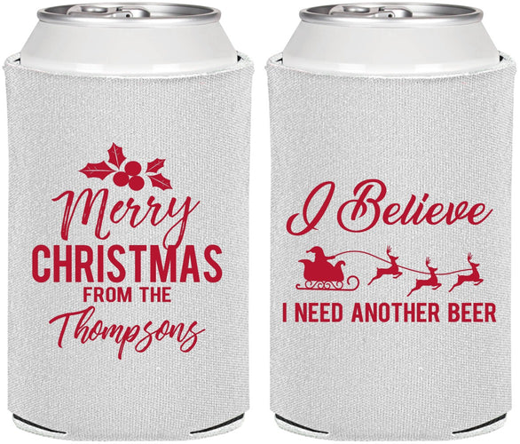 Personalized Christmas Can Coolers - Santa Claus | 280086