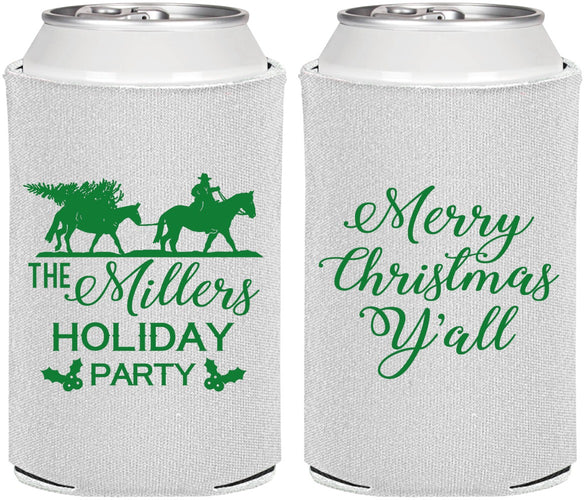 Personalized Christmas Can Coolers - Country | 280087