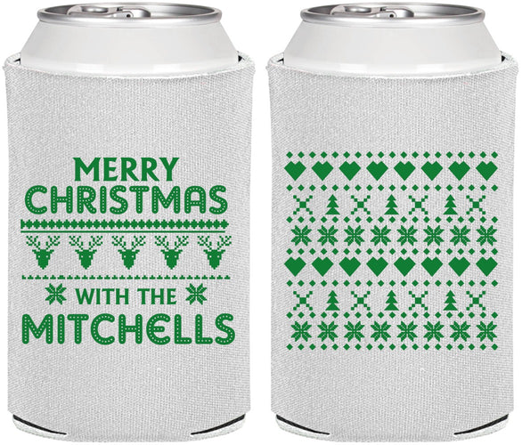 Personalized Christmas Can Coolers - Ugly Sweater | 280091