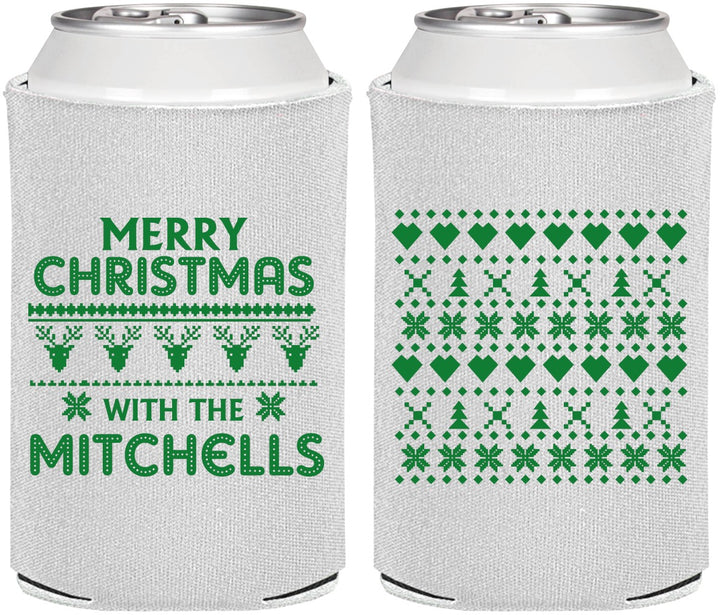 Personalized Christmas Can Coolers - Ugly Sweater | 280091