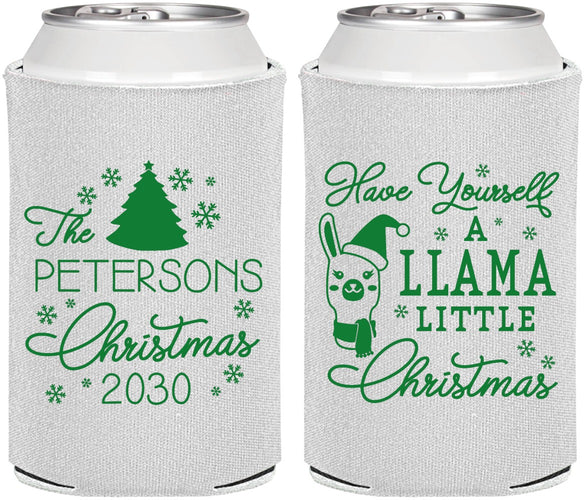 Personalized Christmas Can Coolers - Llama | 280095